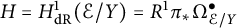 upper H equals upper H Subscript d upper R Superscript 1 Baseline left parenthesis script upper E divided by upper Y right parenthesis equals upper R Superscript 1 Baseline pi Subscript asterisk Baseline upper Omega Subscript script upper E divided by upper Y Superscript bullet