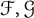 script upper F comma script upper G
