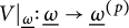 upper V vertical bar Subscript ModifyingBelow Omega UnderbarBaseline colon ModifyingBelow Omega Underbarright arrow ModifyingBelow Omega UnderbarSuperscript left parenthesis p right parenthesis