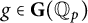 g element of bold upper G left parenthesis double struck upper Q Subscript p Baseline right parenthesis