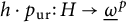 h dot p Subscript u r Baseline colon upper H right arrow ModifyingBelow Omega UnderbarSuperscript p