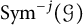 upper S y m Superscript negative j Baseline left parenthesis script upper G right parenthesis