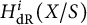 upper H Subscript d upper R Superscript i Baseline left parenthesis upper X divided by upper S right parenthesis