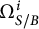 upper Omega Subscript upper S divided by upper B Superscript i