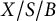 upper X divided by upper S divided by upper B
