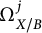 upper Omega Subscript upper X divided by upper B Superscript j