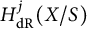 upper H Subscript d upper R Superscript j Baseline left parenthesis upper X divided by upper S right parenthesis