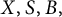 upper X comma upper S comma upper B comma