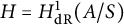 upper H equals upper H Subscript d upper R Superscript 1 Baseline left parenthesis upper A divided by upper S right parenthesis