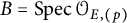 upper B equals backslash operatorname upper S p e c script upper O Subscript upper E comma left parenthesis p right parenthesis