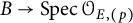 upper B right arrow backslash operatorname upper S p e c script upper O Subscript upper E comma left parenthesis p right parenthesis