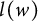 l left parenthesis w right parenthesis