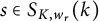 s element of upper S Subscript upper K comma w Sub Subscript r Subscript Baseline left parenthesis k right parenthesis