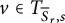 v element of upper T Subscript ModifyingAbove bar With bar upper S r comma s