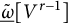 Upper TildeModifyingBelow Omega Underbarupper V Superscript r minus 1