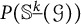 upper P left parenthesis double struck upper S Superscript ModifyingBelow k UnderbarBaseline left parenthesis script upper G right parenthesis right parenthesis