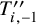 upper T double prime Subscript i comma negative 1
