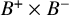 upper B Superscript plus Baseline times upper B Superscript minus