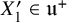 upper X prime 1 element of German u Superscript plus