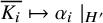 upper K Subscript i Baseline overbar right arrow from bar alpha Subscript i Baseline vertical bar Subscript upper H prime Baseline