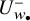 upper U Subscript w Sub Subscript bullet Superscript minus
