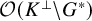 script upper O left parenthesis upper K Superscript up tack Baseline minus upper G Superscript asterisk Baseline right parenthesis