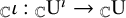 Subscript double struck upper C Baseline iota colon Subscript double struck upper C Baseline normal upper U Superscript modifying above dotless i Baseline right arrow Subscript double struck upper C Baseline normal upper U