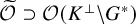 script upper O overtilde superset of script upper O left parenthesis upper K Superscript up tack Baseline minus upper G Superscript asterisk Baseline right parenthesis