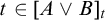 t element of upper A or upper B Subscript t