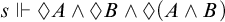 s forces lozenge upper A and lozenge upper B and lozenge left parenthesis upper A and upper B right parenthesis