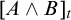 upper A and upper B Subscript t