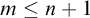 m less than or equals n plus 1