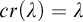 c r left parenthesis lamda right parenthesis equals lamda