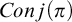 upper C o n j left parenthesis pi right parenthesis
