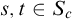 s comma t element of upper S Subscript c Baseline