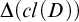 upper Delta left parenthesis c l left parenthesis upper D right parenthesis right parenthesis