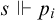 s forces p Subscript i