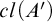 c l left parenthesis upper A prime right parenthesis