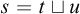 s equals t square cup u