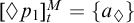 lozenge p 1 Subscript t Superscript upper M Baseline equals StartSet a Subscript lozenge Baseline EndSet
