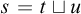 s equals t square cup u