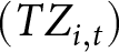 left parenthesis TZi comma t right parenthesis