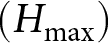 left parenthesis Hmax right parenthesis