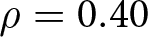 rho equals 0.40