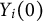 upper Y Subscript i Baseline left parenthesis 0 right parenthesis