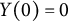 upper Y left parenthesis 0 right parenthesis equals 0
