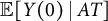 double struck upper E left bracket upper Y left parenthesis 0 right parenthesis vertical bar upper A upper T right bracket