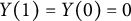 upper Y left parenthesis 1 right parenthesis equals upper Y left parenthesis 0 right parenthesis equals 0