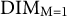 DIM Subscript upper M equals 1