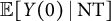 double struck upper E left bracket upper Y left parenthesis 0 right parenthesis vertical bar NT right bracket